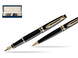 Waterman Expert Black GT Fountain Pen + Waterman Expert Black GT Ballpoint Pen