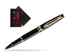 Waterman Expert Black GT Rollerball pen  single wooden box  Black Single Maroon