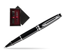 Waterman Expert Black CT Rollerball pen  single wooden box  Black Single Maroon