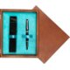 Single Wooden Box Mahoń Turquoise Single Wooden Box Mahoń Turquoise