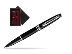 Waterman Expert Matt Black CT Rollerball pen  single wooden box  Black Single Maroon