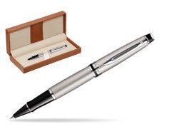 Waterman Expert Stainless Steel CT Rollerball pen  in classic box brown