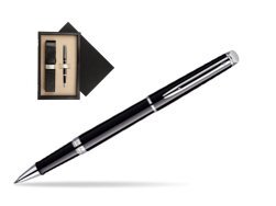 Waterman Hémisphère Black CT Rollerball pen  single wooden box  Black Single Ecru