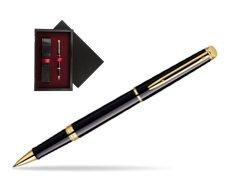 Waterman Hémisphère Black GT Rollerball pen  single wooden box  Black Single Maroon