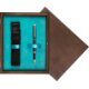 Single Wooden Box Wenge Turquoise Single Wooden Box Wenge Turquoise