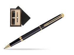 Waterman Hémisphère Matt Black GT Rollerball pen  single wooden box  Black Single Ecru