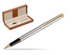Waterman Hémisphère Stainless Steel GT Rollerball pen  in classic box brown