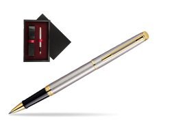 Waterman Hémisphère Stainless Steel GT Rollerball pen  single wooden box  Black Single Maroon