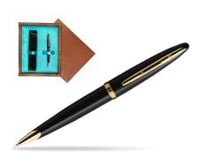 Waterman Carène Black Sea GT Ballpoint pen in single wooden box  Mahogany Single Turquoise 