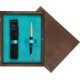 Single Wooden Box Wenge Turquoise Single Wooden Box Wenge Turquoise