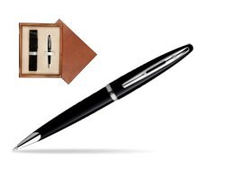 Waterman Carène Black Sea ST Ballpoint pen in single wooden box  Mahogany Single Ecru