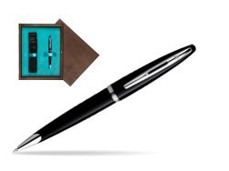 Waterman Carène Black Sea ST Ballpoint pen in single wooden box  Wenge Single Turquoise 