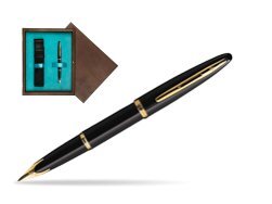 Waterman Carène Black Sea GT Fountain pen in single wooden box  Wenge Single Turquoise 