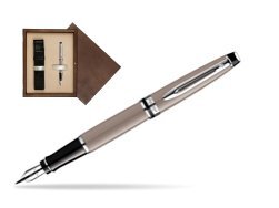Waterman Expert Taupe CT Fountain pen in single wooden box  Wenge Single Ecru