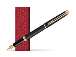 Waterman Hémisphère Matt Black GT Fountain pen in cover True Love
