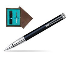 Waterman Perspective Black CT Ballpoint pen in single wooden box  Wenge Single Turquoise 