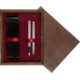 Double Wooden Box Wenge Maroon