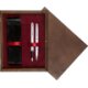 Double Wooden Box Wenge Maroon