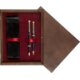 Double Wooden Box Wenge Maroon Double Wooden Box Wenge Maroon