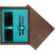 Double Wooden Box Wenge Turquoise Double Wooden Box Wenge Turquoise