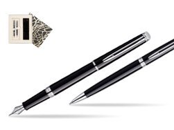 Waterman Hémisphère Black CT Fountain pen + Waterman Hémisphère Black CT Ballpoint Pen in Standard Gift Box