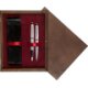 Double Wooden Box Wenge Maroon Double Wooden Box Wenge Maroon