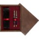 Double Wooden Box Wenge Maroon Double Wooden Box Wenge Maroon