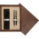 Double Wooden Box Wenge Ecru Double Wooden Box Wenge Ecru