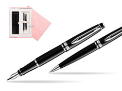 Waterman Expert Black CT Fountain Pen + Waterman Expert Black CT Ballpoint Pen