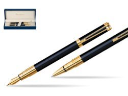 Waterman Perspective Black GT Fountain pen + Waterman Perspective Black GT Ballpoint Pen