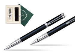 Waterman Perspective Black CT Fountain pen + Waterman Perspective Black CT Ballpoint Pen in Gift Box "Science"