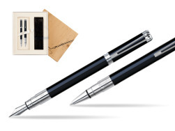 Waterman Perspective Black CT Fountain pen + Waterman Perspective Black CT Ballpoint Pen in Standard 2 Gift Box