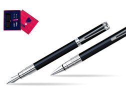 Waterman Perspective Black CT Fountain pen + Waterman Perspective Black CT Ballpoint Pen in Love Box