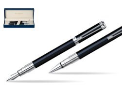 Waterman Perspective Black CT Fountain pen + Waterman Perspective Black CT Ballpoint Pen