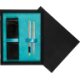 Double Wooden Box Black Turquoise Double Wooden Box Black Turquoise
