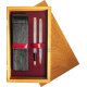 Double wooden box Honey Double Maroon Double wooden box Honey Double Maroon