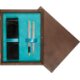 Double Wooden Box Wenge Turquoise Double Wooden Box Wenge Turquoise