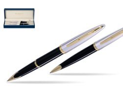 Waterman Carène Deluxe Black GT Fountain pen + Waterman Carène Deluxe Black GT Ballpoint Pen