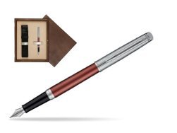 Waterman Hemisphere Privée Rose Cuivré Fountain Pen in single wooden box  Wenge Single Ecru