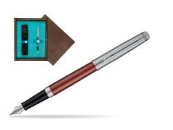 Waterman Hemisphere Privée Rose Cuivré Fountain Pen in single wooden box  Wenge Single Turquoise 