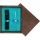 Single Wooden Box Wenge Turquoise Single Wooden Box Wenge Turquoise