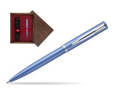 Waterman Allure blue CT Ballpoint Pen  in single wooden box  Wenge Single Maroon