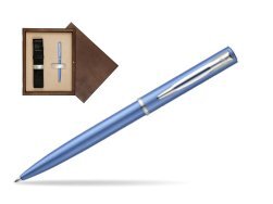 Waterman Allure blue CT Ballpoint Pen  in single wooden box  Wenge Single Ecru