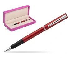 New Boxed Waterman Lady red Ball Pen With Leather Case 