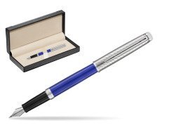 Waterman Hemisphere 2018 Deluxe Blue Wave CT Fountain Pen  in classic box  black