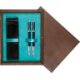 Double Wooden Box Wenge Turquoise Double Wooden Box Wenge Turquoise