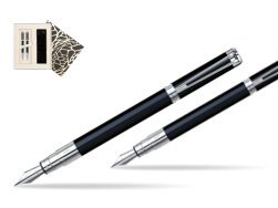 Waterman Fountain Pen + Ballpoint Pen Perspective Black CT in Standard Gift Box
