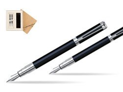 Waterman Fountain Pen + Ballpoint Pen Perspective Black CT in Standard 2 Gift Box