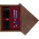 Double Wooden Box Wenge Maroon Double Wooden Box Wenge Maroon