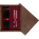 Double Wooden Box Wenge Maroon